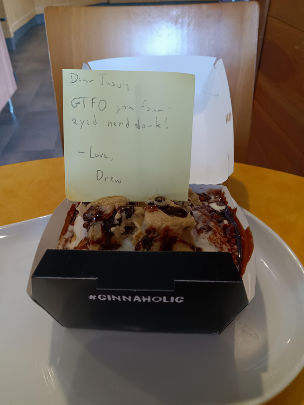 Manager is moving up and onto another part of the country So I gave him a warm and carefully crafted going away present