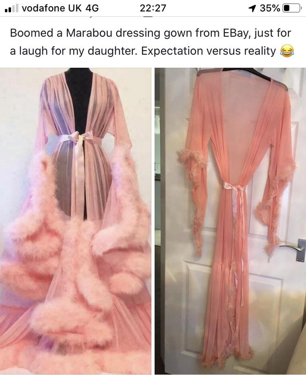 Marabou Dressing Gown with hardly any Marabou