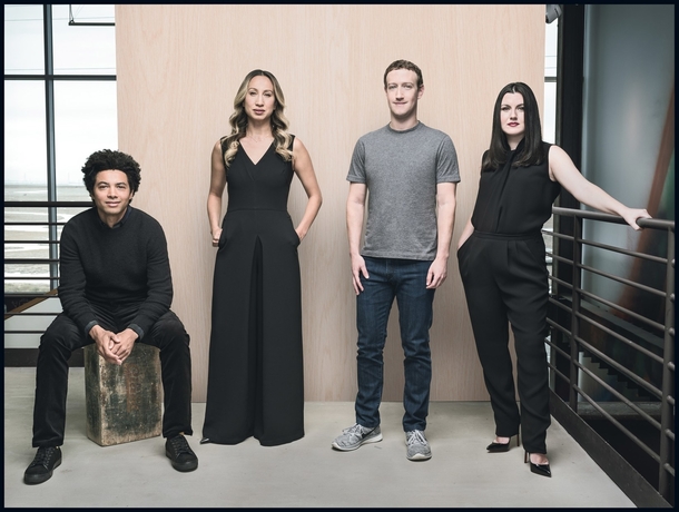 Mark Zuckerberg looks like an awkward fan posing with their favorite band