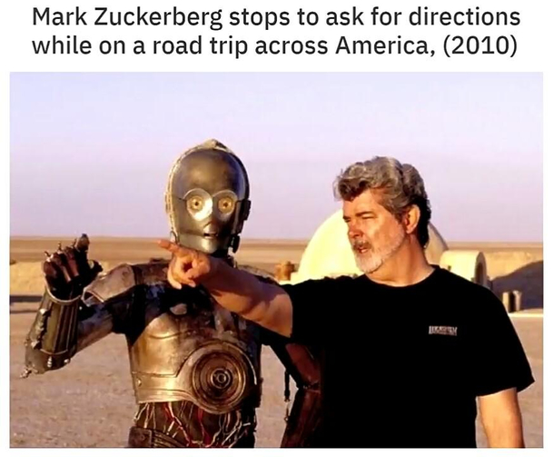 Mark Zuckerberg on a roadtrip