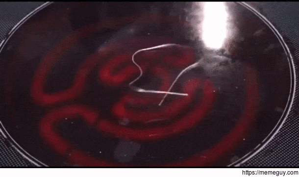 Material shape memory effect Material returning to its original shape with heat