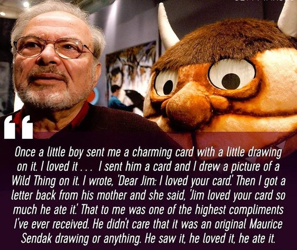 Maurice Sendak highest of compliments