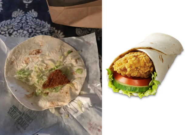 McDonalds Chicken Snack Wrap