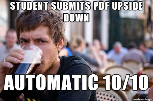 Me  at the end of a marathon grading session