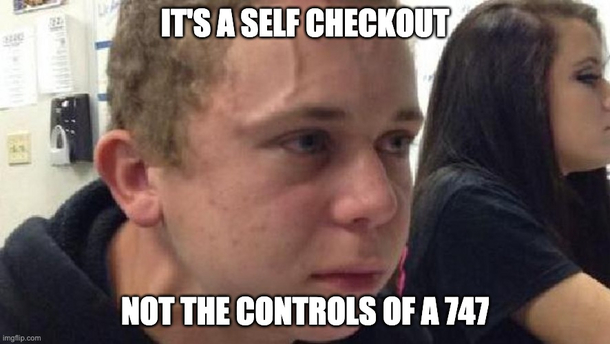 Me waiting in line at the grocery store