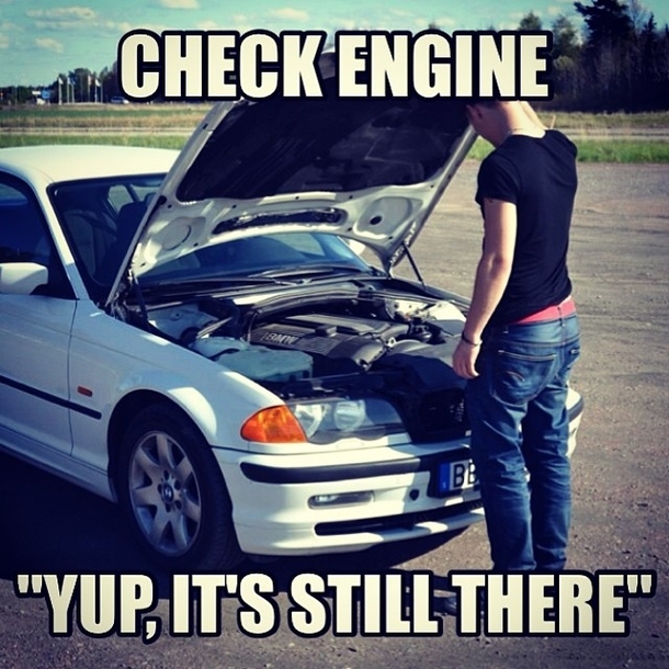 Me yesterday I know nothing about cars