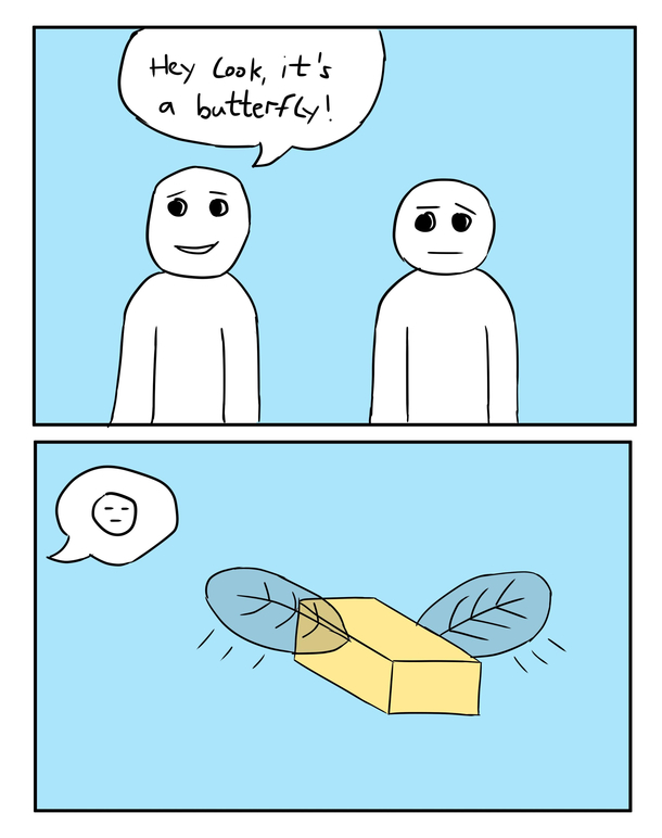 Meeting a butterfly 