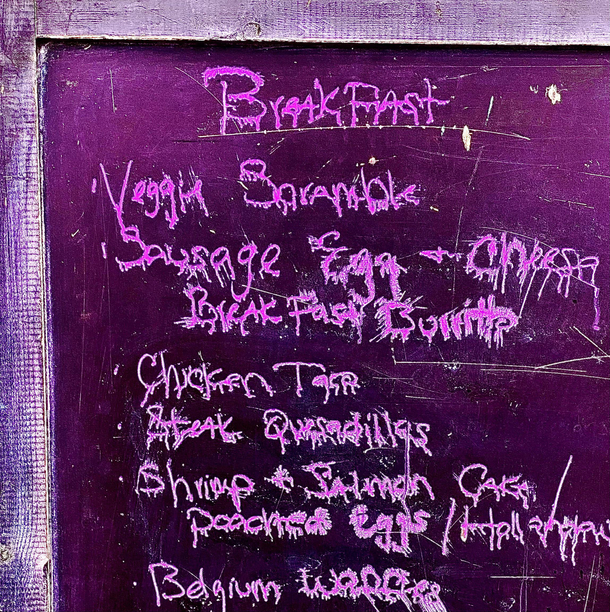 Melting menu looks like a metal or goth album from rain