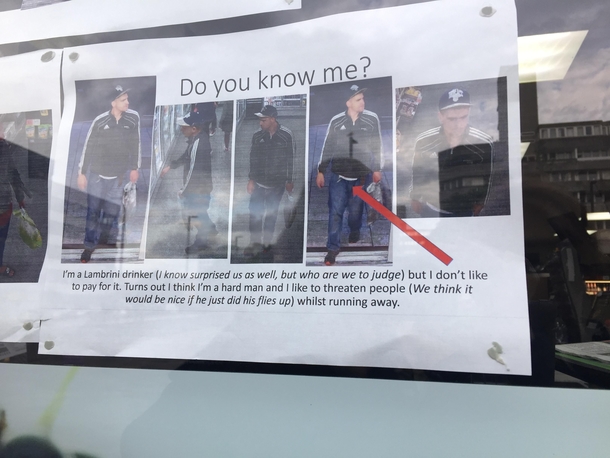 Memo for a local shoplifter