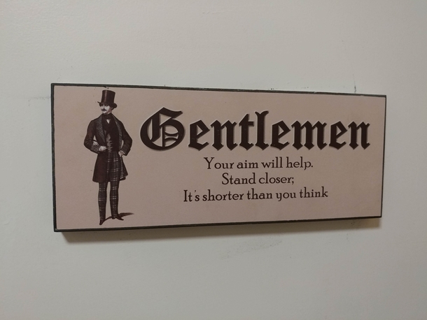 Mens toilet sign in Ireland
