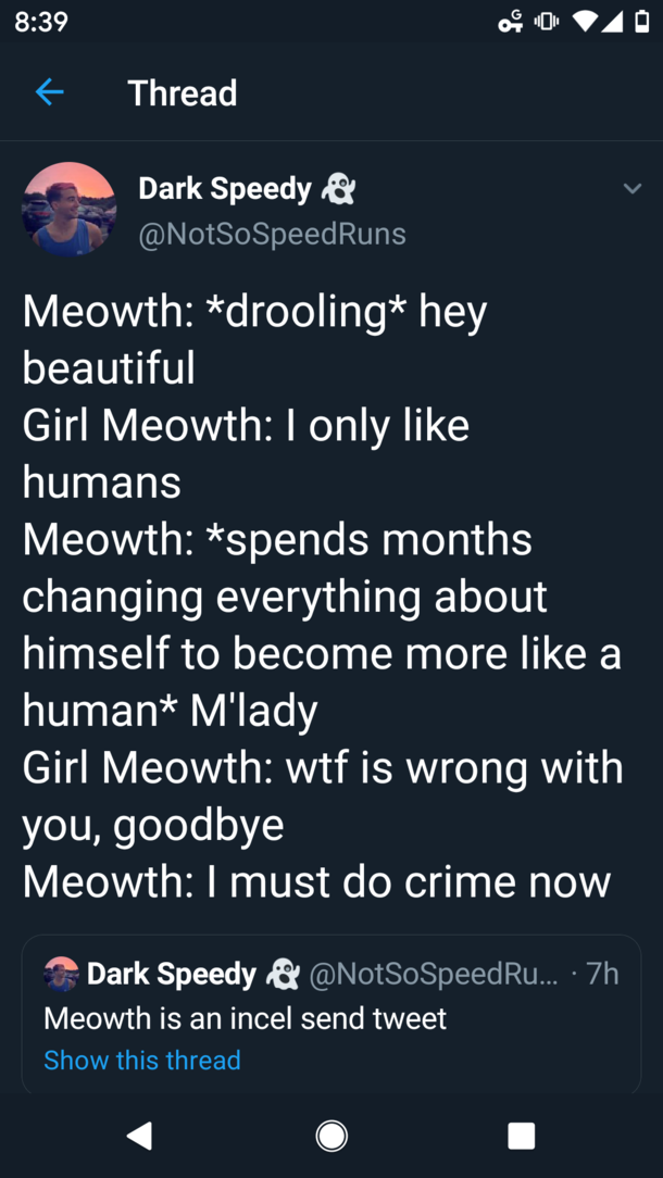 Meowth is an Incel