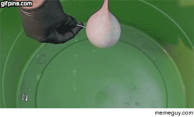Mercury Filled Water Balloon Popped in Slow Motion