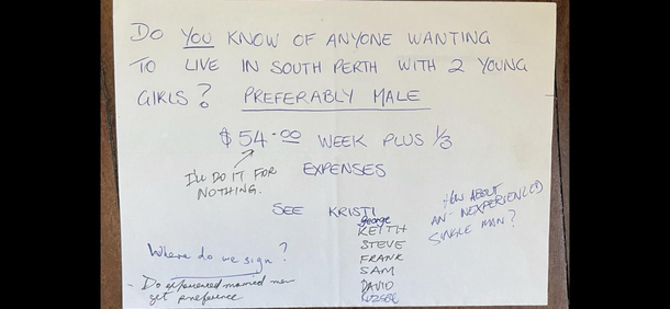 Message my GF put up at work in 