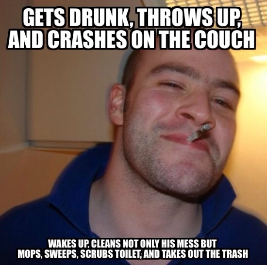 Met this guy outside my apartment this morning going back into his friends apartment with cleaning supplies