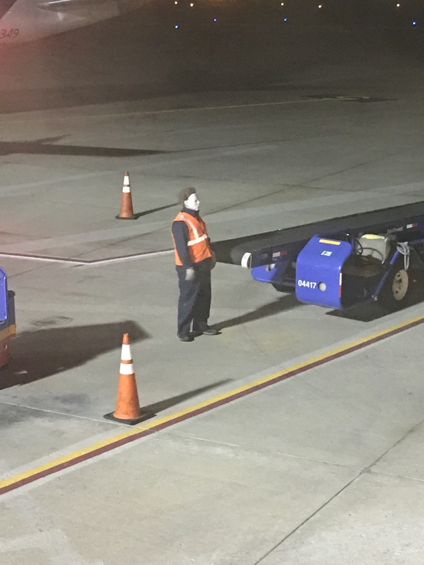 Michael somehow found his way on the ramp