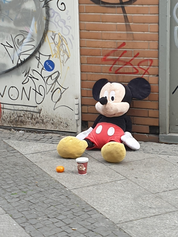 mickey has seen better days