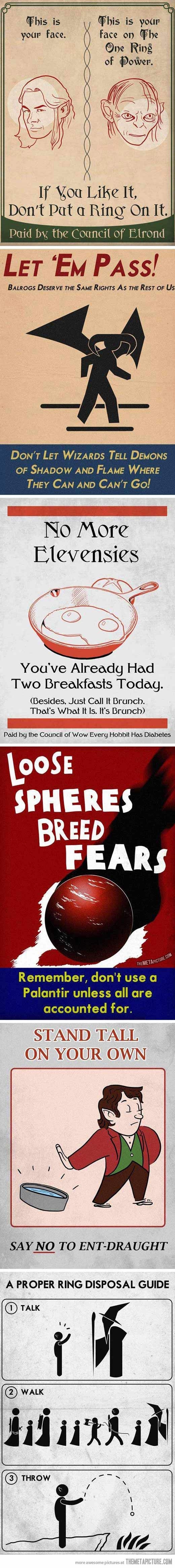 Middle Earth PSAs x-post to rlotrmemes