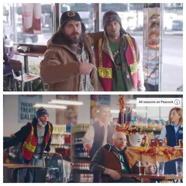 Mikey Day played the same character in both SNL Boston commercials