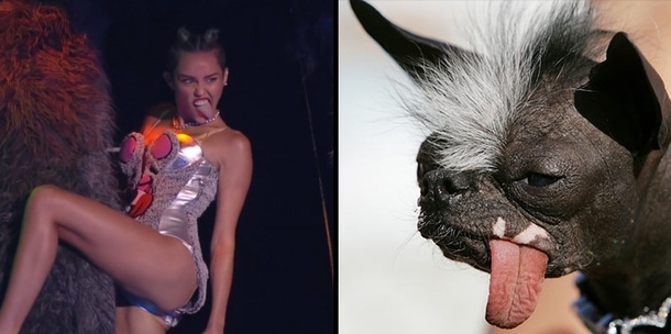 Miley Cyrus and her tongue at the VMAs