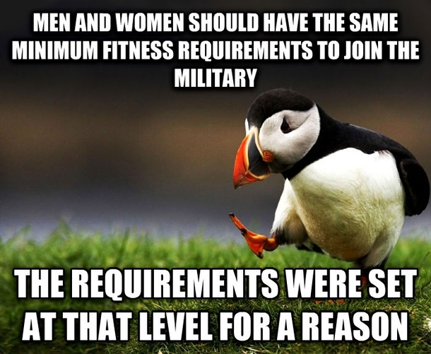Military equality should be exactly that equal
