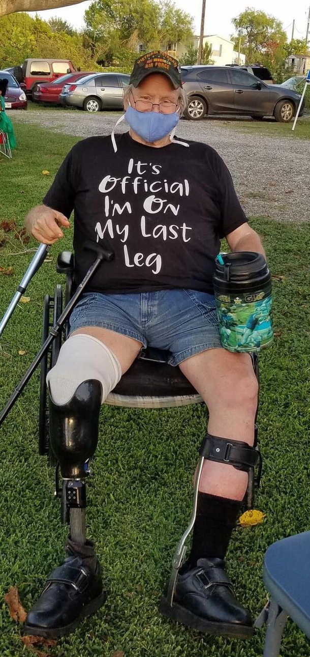 Military veteran buddy of ours has a great sense of humor