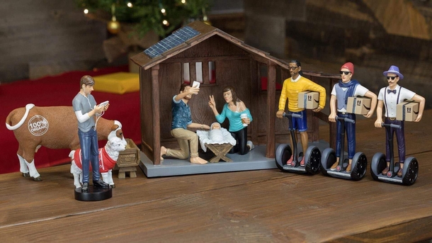 Millennial manger scene