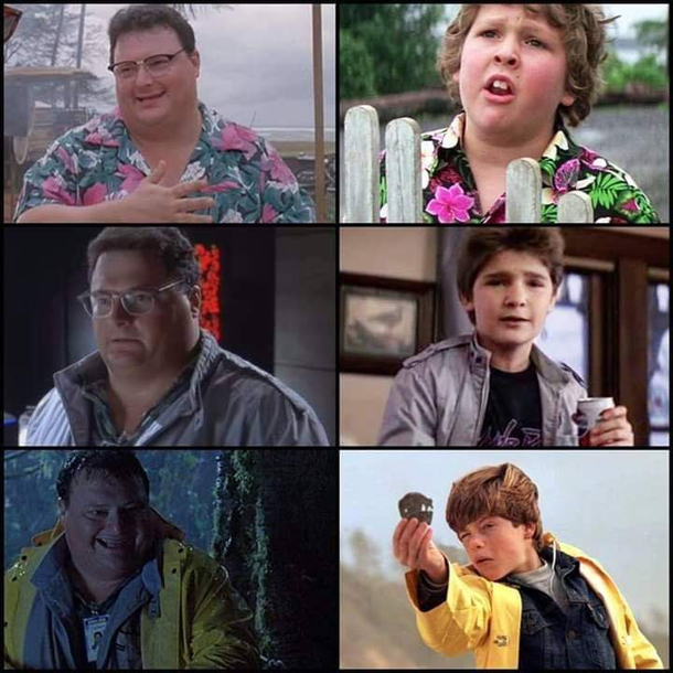 Mind blown Was Jurassic Parks Dennis Nedry secretly cosplaying as characters from the Goonies