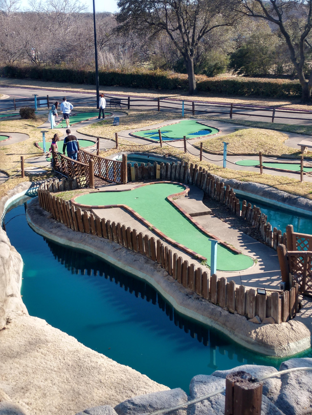 Mini golf sponsored by oscar myer weiner