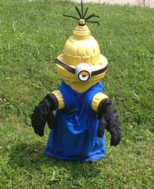 Minions are showing up all over my hometown I wish I knew who was doing this