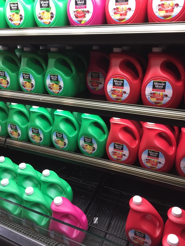 Minute Maid going for the liquid detergent approach