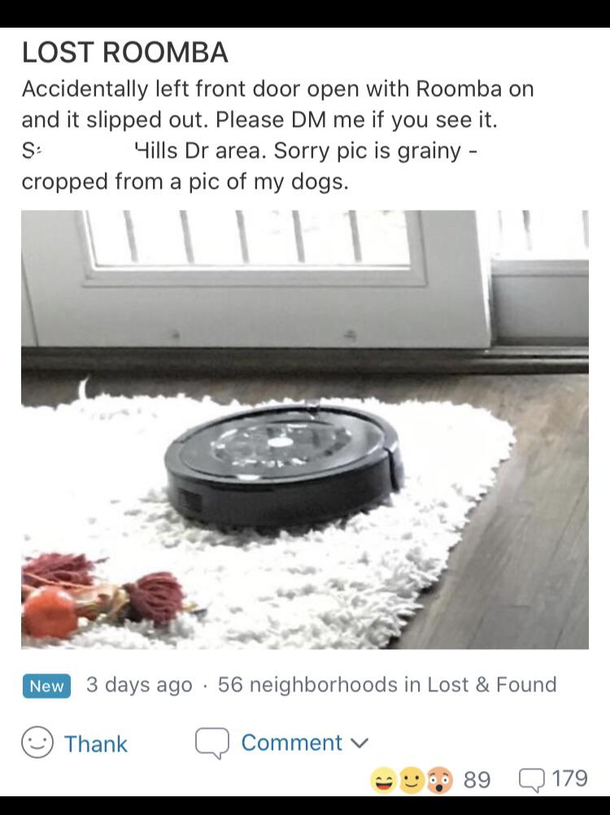 Missing One roomba