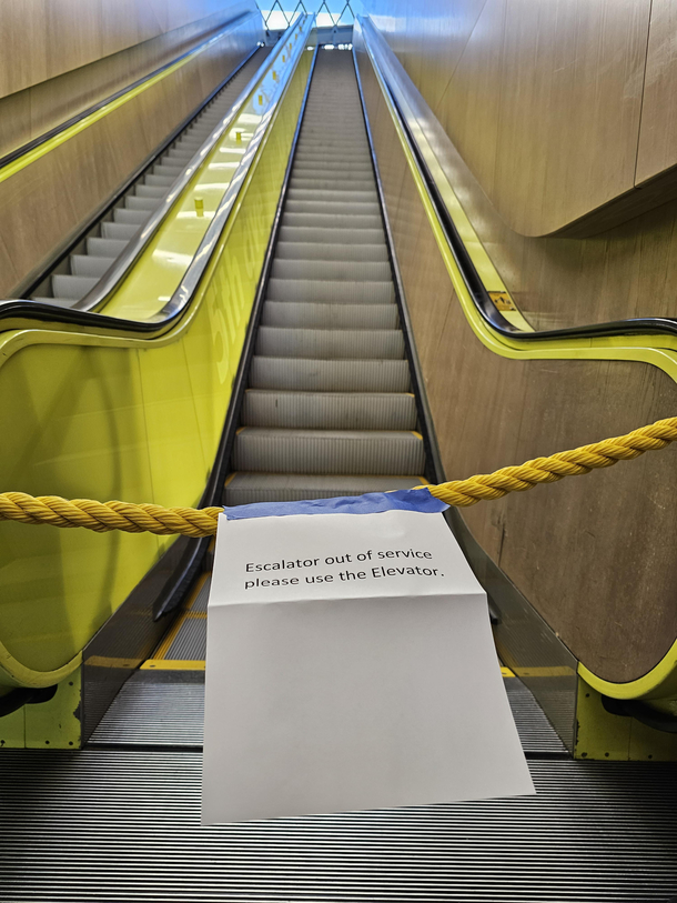 Mitch Hedberg would like to havea word with the person who wrote this sign