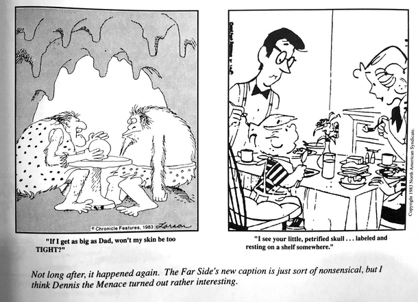 Mixing up Dennis and The Far Side