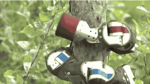 Modular snake robot climbing a tree