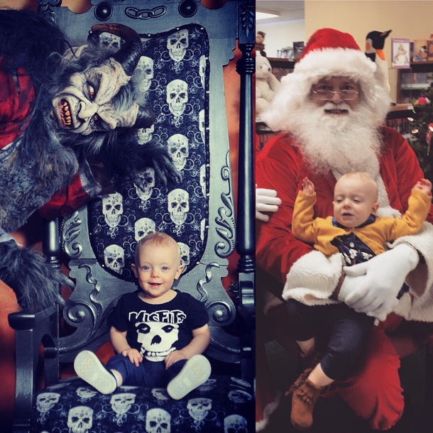 Mommys lil Monster meets Santa amp Krampus