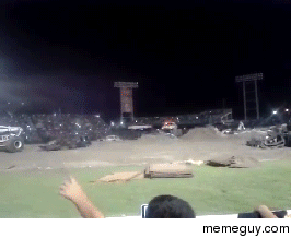 Monster Truck almost takes out the crowd