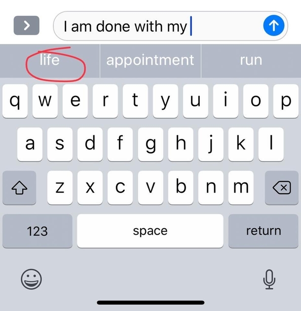 Morbid AF predictive text