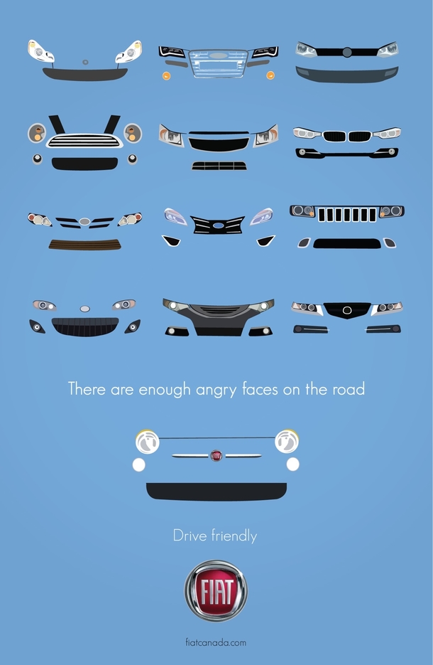 More car facesadvert by FIAT