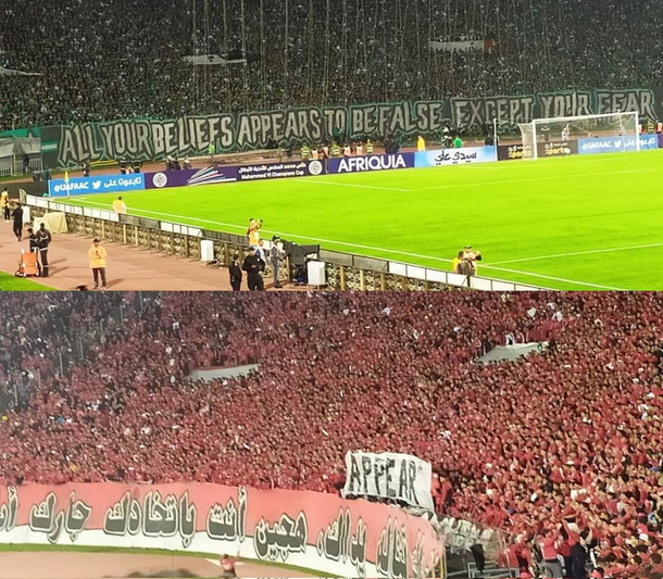 Moroccan soccer fans grammar check their rivals in real time