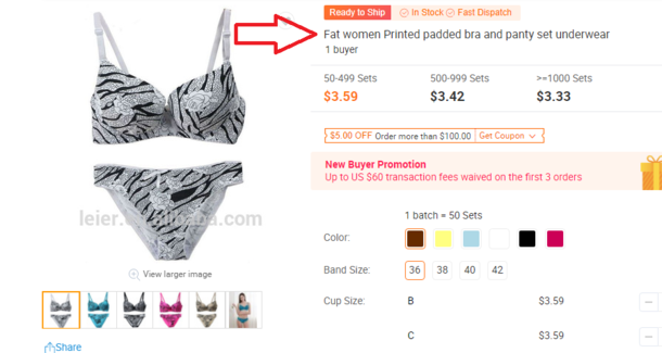 Most companies call it plus size but this one just went for the kill