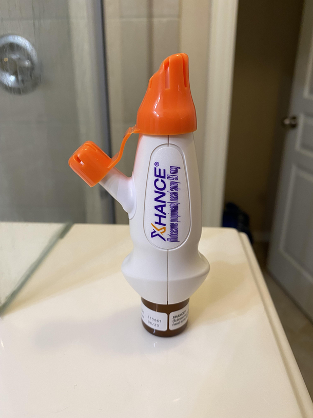 Mother-in-law found my nose spray she thinks Im kinky