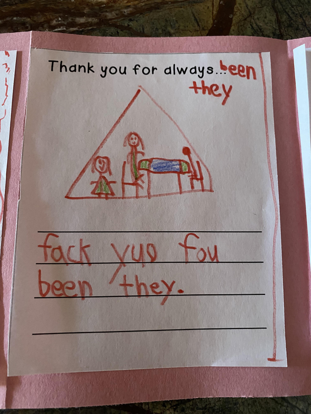 Mothers Day card from my step son fack me