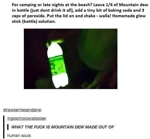 Mountain Dew Glowing Mixture