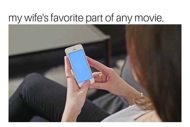 Movie night with the wife