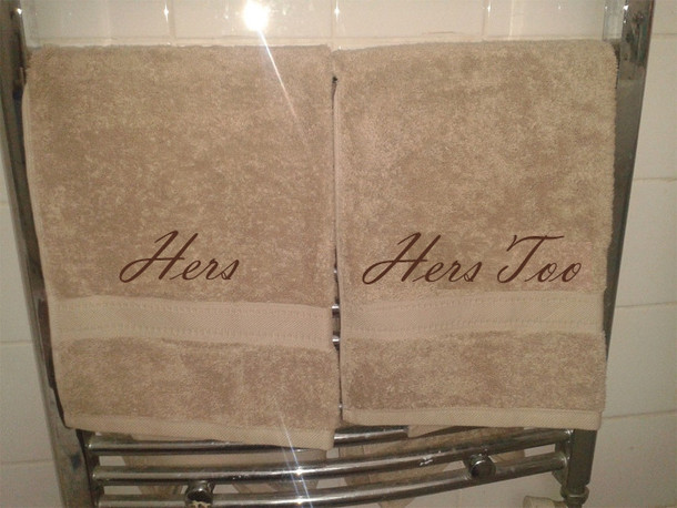Moving in with my girlfriend so picked up some His amp Hers towels 