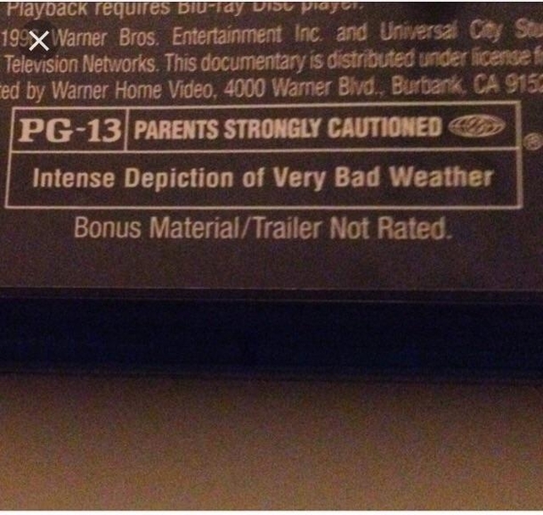 MPAAs description for its PG- rating of s Twister