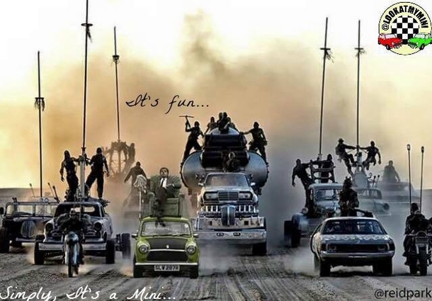Mr Bean in Mad Max or vice versa Saw this on my fb feed
