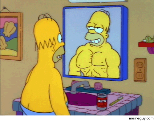 MRW I look in the mirror before a shower after a workout