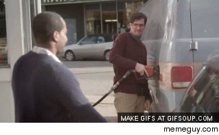 MRW I see a girl at the gas station who I recently dated