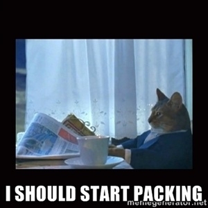 MRW Im leaving for a three week holiday in less than ten hours